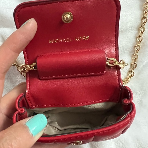 MICHAEL KORS - red airpods mini bag - Picture 5 of 6